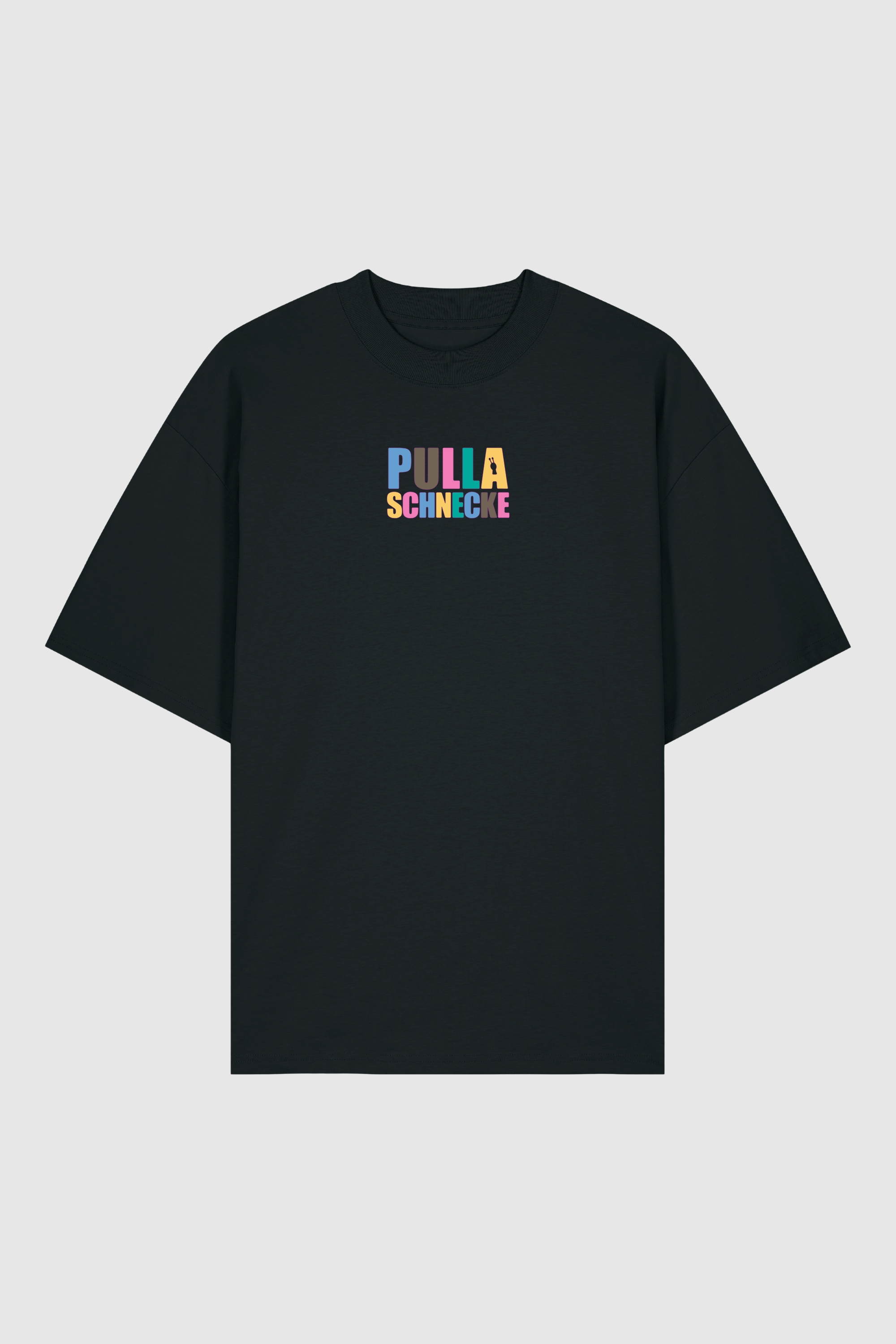 Oversized T-Shirt mit hohem Kragen